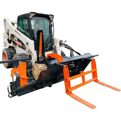 firewood processor with loading rack mobile skid steer loader wood|skid steer wood processor.